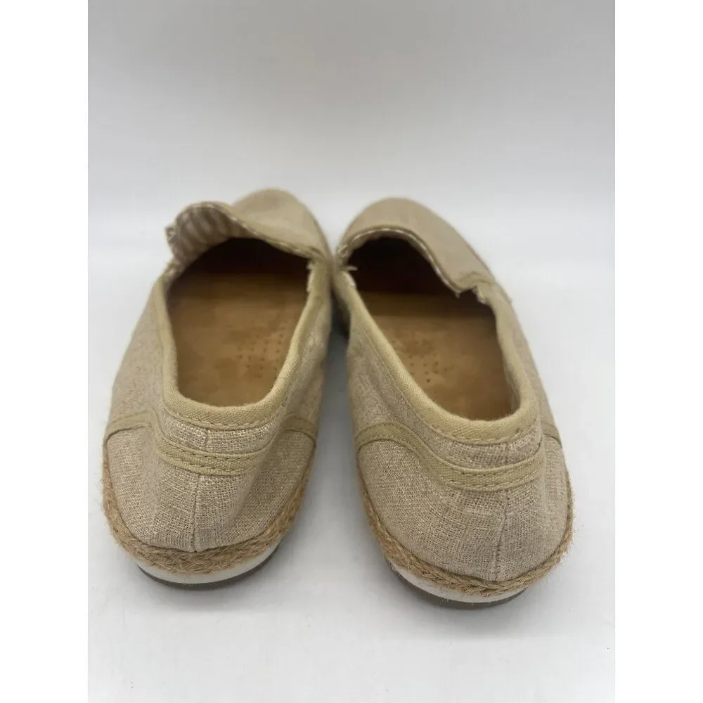 Naturalizer Rayna Women Tan Canvas Slip-On Shoe Size 10